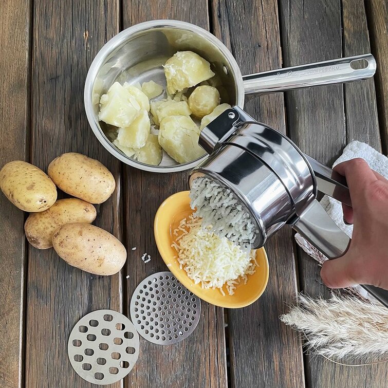 Stainless steel shop potato press